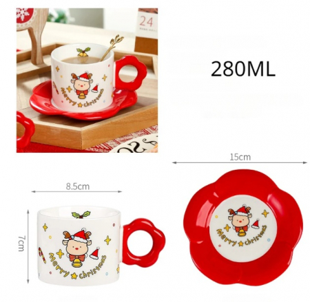 Set Ceasca cu Farfurioara GINGERSHOP - Decor Craciun [3]