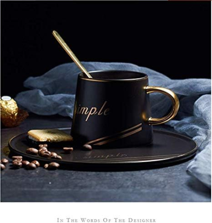 Set Ceasca si Farfurie DENZEL, negru mat, 230 ml [1]