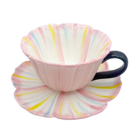 Set Ceasca si Farfurie floare BLOOM, roz [1]