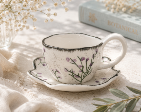 Set Ceasca si Farfurie cu lavanda COTTAGE [2]