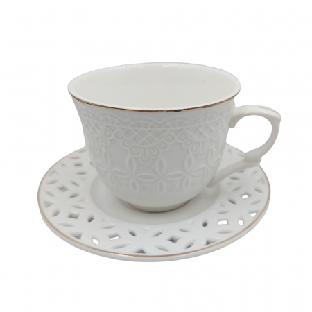 SERVIREA MESEI - Set 6 cesti si 6 Farfurii HEATHER, 180ml