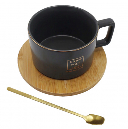 Set ceasca si farfurie MOMENTS, Negru [1]
