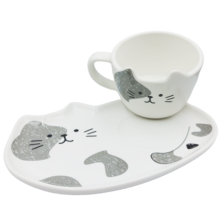 Set Ceasca si Farfurie Pisica BINX, 200ml [1]