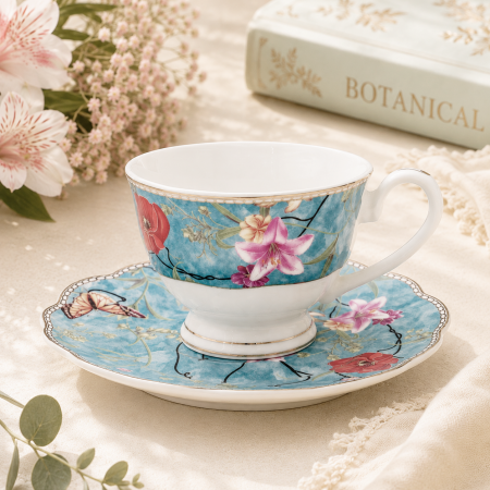 Set Ceasca si Farfurie Portelan BLEU JARDIN [2]