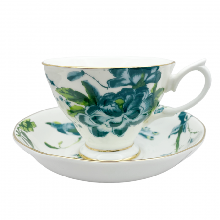 Servire Ceai & Cafea - Set portelan fin, Ceasca si Farfurie DUKE, 170ml