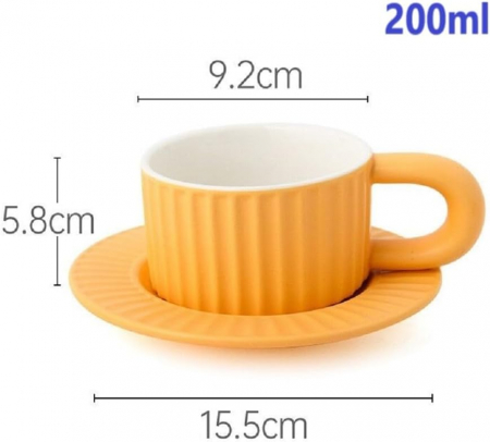 Set Ceasca si Farfurie VIGGO, Galben, 200ml [2]