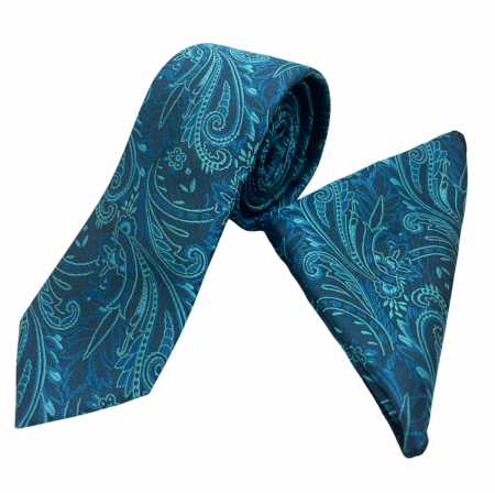 Set cravata cu batista de buzunar Paisley TODD [1]