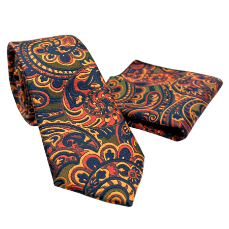 MODA & ACCESORII - Set Cravată și Batista Baroque Mosaic FIRENZE