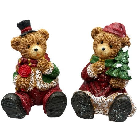 FIGURINE & PLUSURI - Set Figurine Ursuleți de Crăciun - Prăvălia cu Surprize