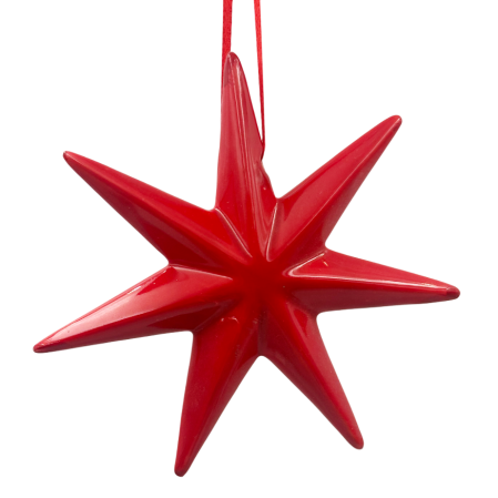 Colectia Clasic - Ornament Craciun- Stea rosie ceramica SEASON, 10cm