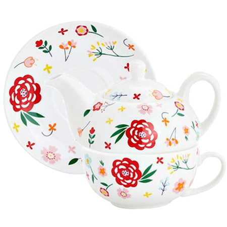 Cesti & Seturi de Cesti - Set pentru Ceai Tea for One ASTRID cu motive florale