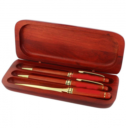 Set Stilou, Pix si Deschizator plicuri WILLIAM, Cutie lemn [3]