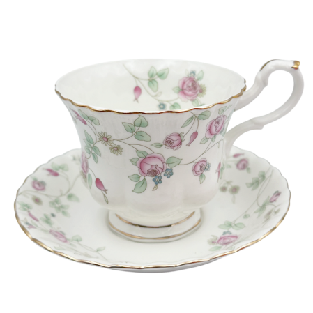 Serviciu portelan Deluxe, 2 Cesti si 2 Farfurii CHIARA - Motive florale [4]