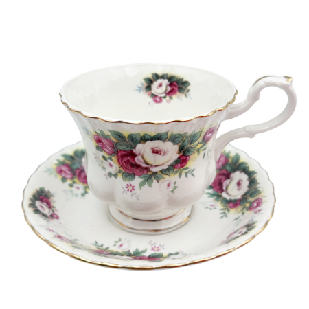 Serviciu portelan Deluxe, 2 Cesti si 2 Farfurii ISABELLA - Motive florale [6]