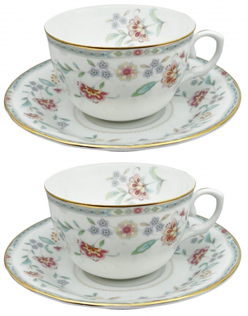 Seturi Din Portelan - Set portelan fin, 2 Cesti si farfurii Dorothy, 180ml