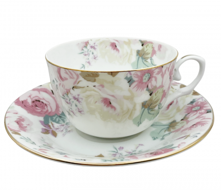Set portelan fin, 2 Cesti si farfurii Henriette, 180ml [2]