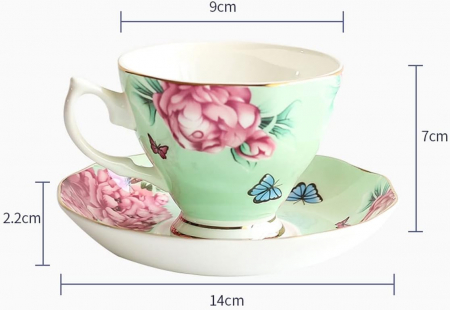 Set portelan fin, Ceasca si Farfurie MARGOT, 170ml [4]