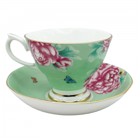 Servire Ceai & Cafea - Set portelan fin, Ceasca si Farfurie MARGOT, 170ml