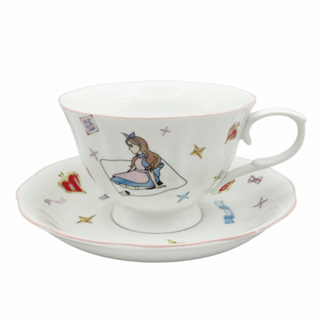 SERVIREA MESEI - Set portelan fin, Ceasca si Farfurie PRINCESS, 170ml