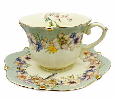 Set portelan Vintage, 2 Cesti si Farfurii BERENICE, 180ml [2]
