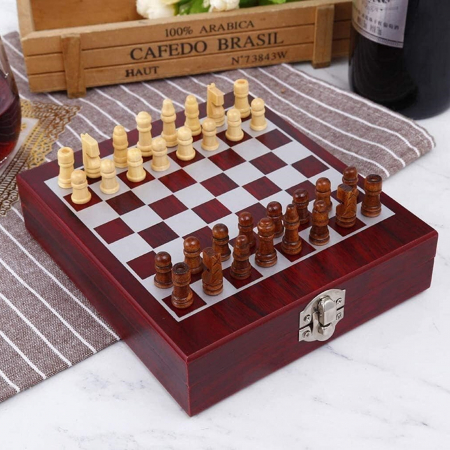 Set cadou Accesorii degustare vin & Joc de Sah FRANCIS [1]