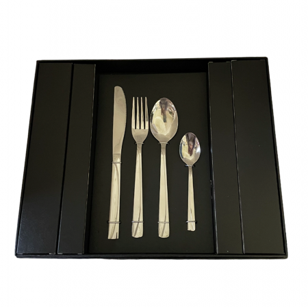 Utile Bucatarie & Servire - Set tacamuri inox BRANDON, 24 piese, Argintiu