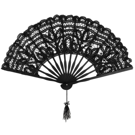 Set Umbrela si Evantai din Dantela Negru RETRO ROMANCE [5]