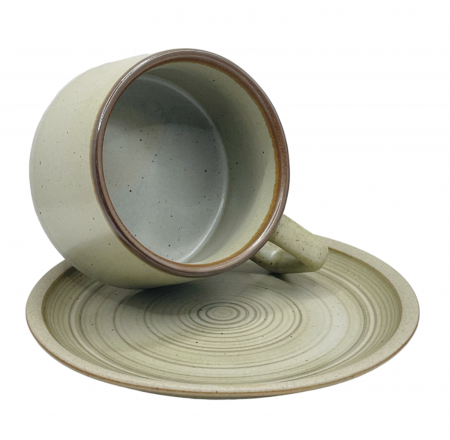Set Ceasca & Farfurie LORENZO, Khaki, 220ml [2]