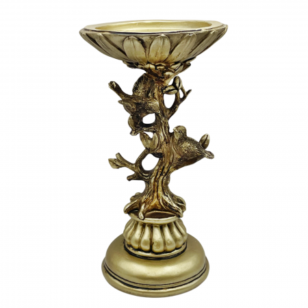 Suport lumanare ANGELO, Auriu antichizat, 11x26cm [1]