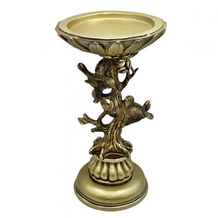 Figurine & Statuete - Suport lumanare ANGELO, Auriu antichizat, 11x22cm