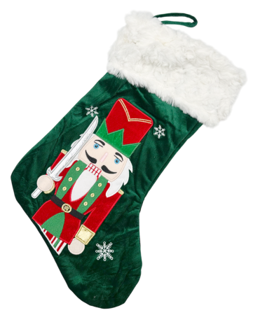Soseta decorativa Craciun NUTCRACKER, Verde, 43cm [1]
