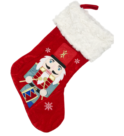 Soseta decorativa Craciun NUTCRACKER, Rosu, 43cm [2]