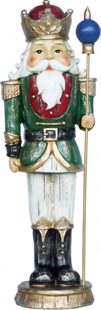 CRACIUN MAGIC - Spargatorul de Nuci KING SANTA, Verde, 25.5cm