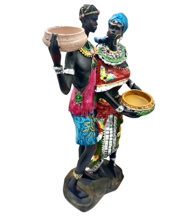 Decor exotic colorat cu cuplu african [1]