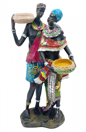 Statueta Cuplu african ABDI, 28cm [0]
