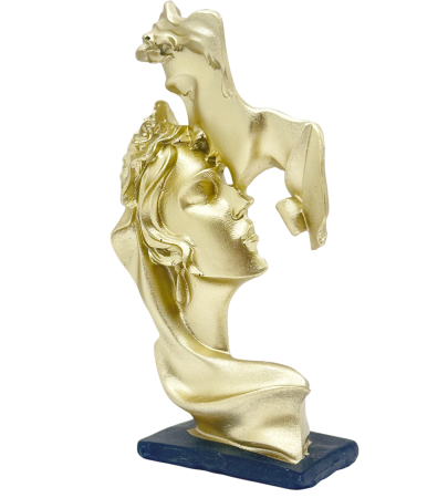 Statuete - Statueta aurie - cuplu indragostiti AMOUR – decor elegant modern