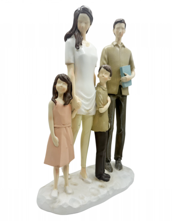 Statueta Cuplu cu copii YOUNG FAMILY, 26cm [1]