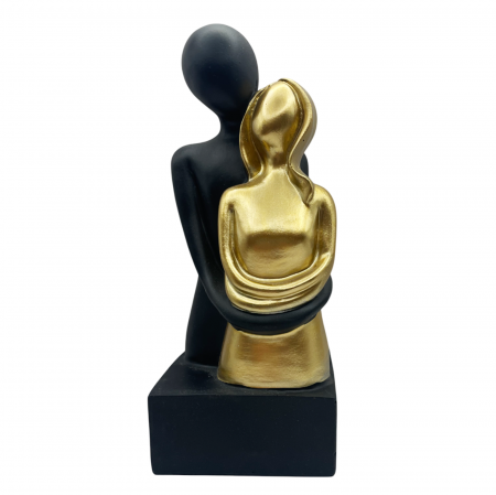 Figurine & Statuete - Statueta Cuplu HAPPINESS, Auriu Negru