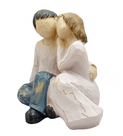 Statueta cuplu indragostiti QUIETLY, 10x9.5cm [1]