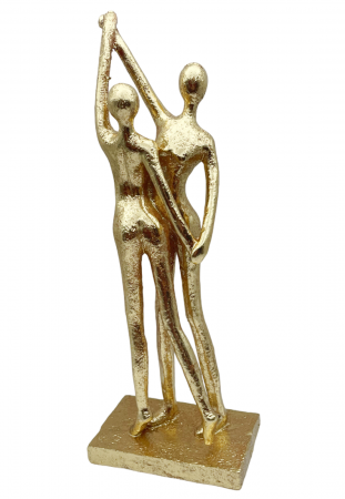Figurine & Statuete - Statueta Cuplu Indragostiti DANCING, Auriu, 25cm