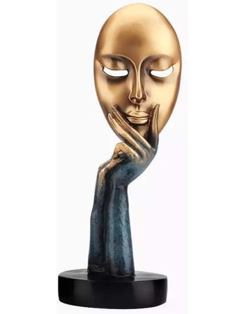 Figurine & Statuete - Statueta decorativa THINKER MASK Albastru - Auriu