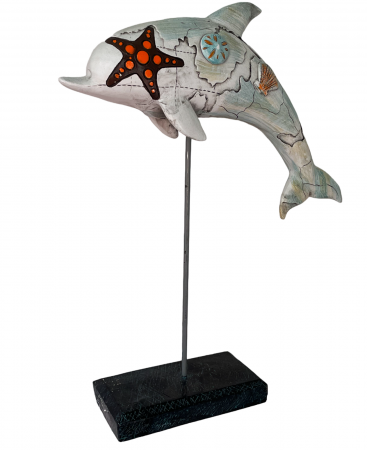 De Vara - Statueta Delfin LENNY, 38cm