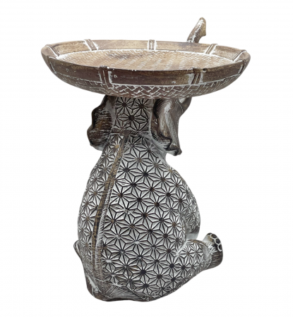 Elefant decorativ cu platou ZOLA, Maro, 19x19cm [3]