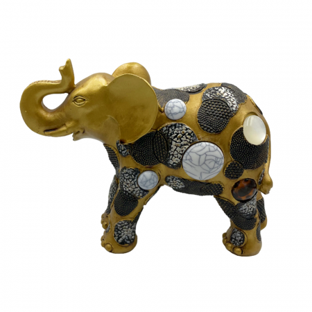 Elefant decorativ MAGNUM, Auriu, 15x21cm [1]