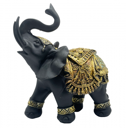 Elefant decorativ ZOLA Negru Auriu [2]