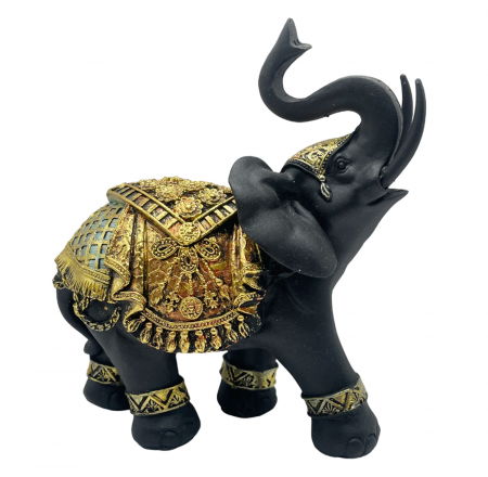 Figurine & Statuete - Elefant decorativ ZOLA, Negru, 12x13cm