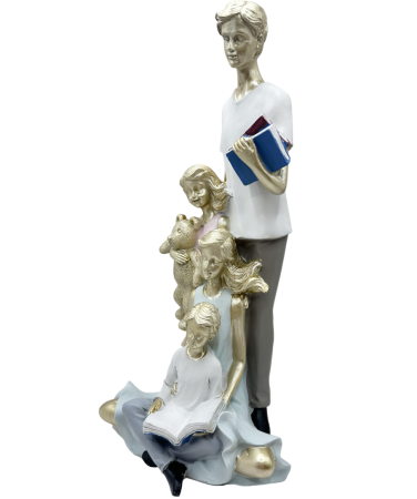 Figurină decorativă cu familie și copii [2]