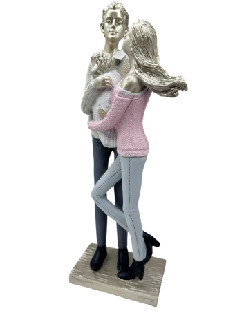 Statueta Familie cu copil HAPPINESS [2]
