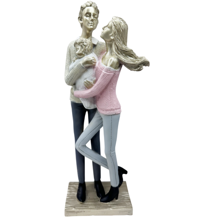 Statuete - Statueta Familie cu copil HAPPINESS