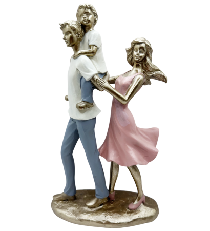 HOME & DECO - Statueta Familie cu copil MOMENTS